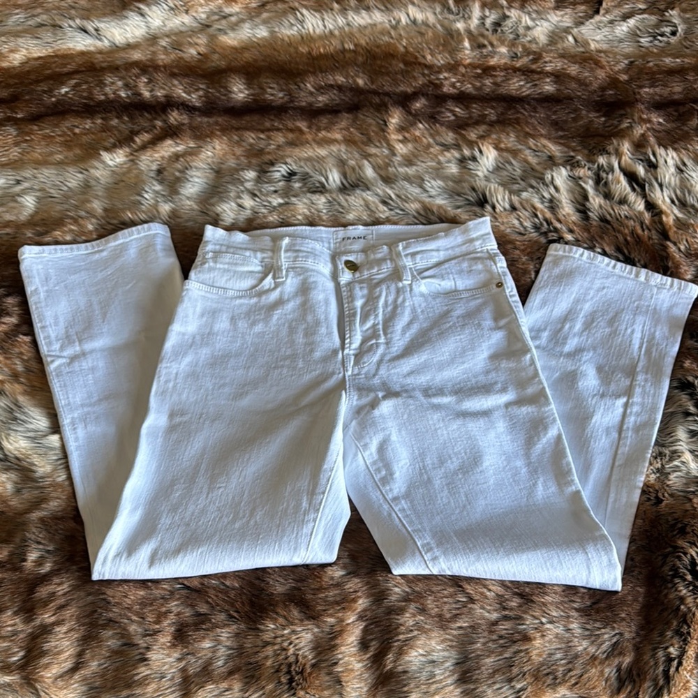 FRAME White Denim Jeans